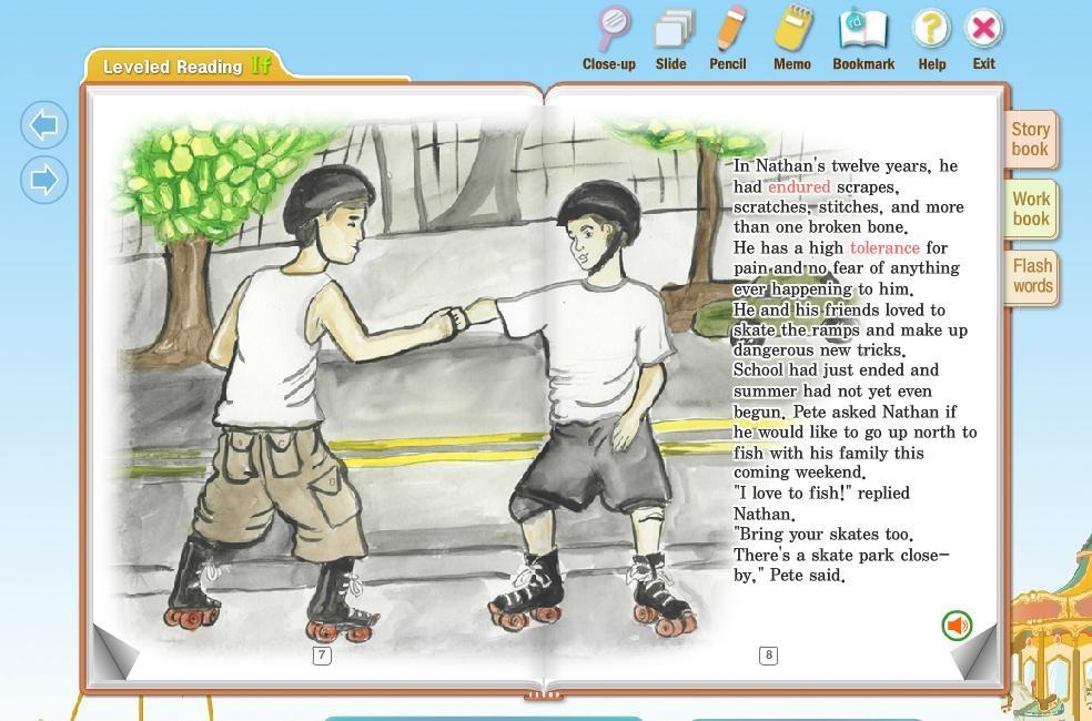 The e-book library in the NextBuk online learning system